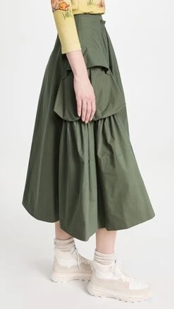 Molly Goddard A Line Skirt With Patch Pockets -Agolde Store mgodd3000210719 1665677329025 2 0. UX357 QL90