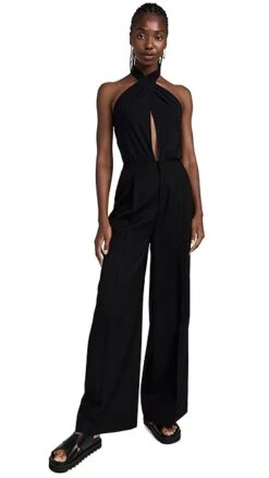 MM6 Maison Margiela Halter Neck Jumpsuit -Agolde Store mmsix303171decd 1660926558795 2 0. UX357 QL90