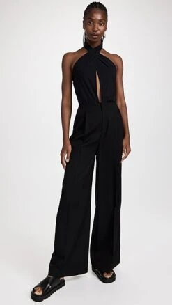 MM6 Maison Margiela Halter Neck Jumpsuit -Agolde Store mmsix303171decd 1660926558918 2 0. UX357 QL90