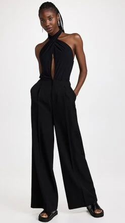 MM6 Maison Margiela Halter Neck Jumpsuit -Agolde Store mmsix303171decd 1660926558968 2 0. UX357 QL90
