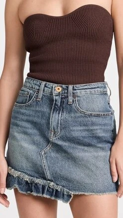 NSF Anniston Ruffle Miniskirt -Agolde Store nsfxx305791ff27 1682614998478 2 0. UX357 QL90