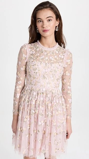 Needle & Thread Wildflower Ditsy Mini Dress 9 Needle & Thread Wildflower Ditsy Mini Dress - Image 7