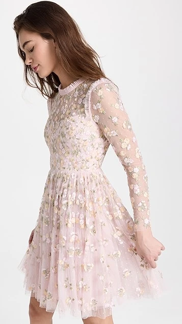 Needle & Thread Wildflower Ditsy Mini Dress 5 Needle & Thread Wildflower Ditsy Mini Dress - Image 3