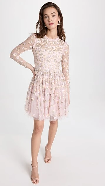 Needle & Thread Wildflower Ditsy Mini Dress 6 Needle & Thread Wildflower Ditsy Mini Dress - Image 4