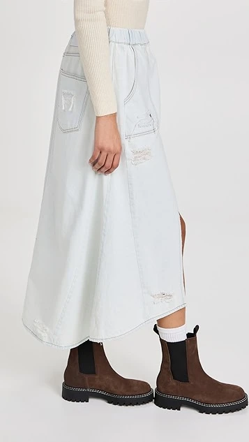 One Teaspoon Bel Air Blue Shabby Skirt 6 One Teaspoon Bel Air Blue Shabby Skirt - Image 4