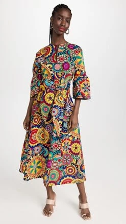 The Oula Company Tie Front Split Neck Caftan -Agolde Store oulaa300011fad5 1673188634048 2 0. UX357 QL90