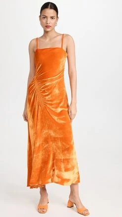 Proenza Schouler Silk Viscose Velvet Gathered Dress -Agolde Store prosh2059510bee 1673547652226 2 0. UX357 QL90