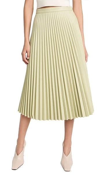 Proenza Schouler White Label Faux Leather Pleated Midi Skirt 8 Proenza Schouler White Label Faux Leather Pleated Midi Skirt - Image 6