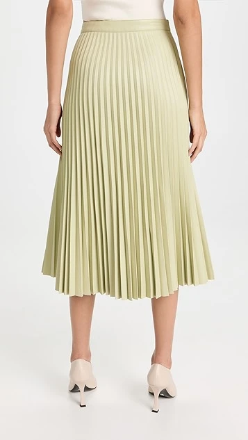 Proenza Schouler White Label Faux Leather Pleated Midi Skirt 4 Proenza Schouler White Label Faux Leather Pleated Midi Skirt - Image 2