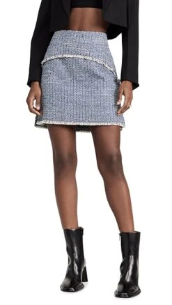 Proenza Schouler White Label Tweed Mini Skirt -Agolde Store pswll303111a00e 1673991679092 2 0. UX357 QL90