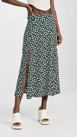 Reformation Zoe Midi Skirt With Slit