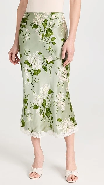 Reformation Arie Silk Skirt 8 Reformation Arie Silk Skirt - Image 6