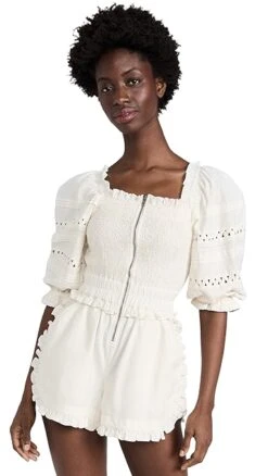 Sea Willa Smocking Romper -Agolde Store seaaa218011c925 1676576085387 2 0. UX357 QL90