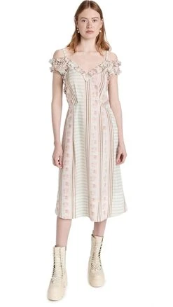 Simone Rocha Off Shoulder Sleeveless Midi Dress With Frill & Tie 13 Simone Rocha Off Shoulder Sleeveless Midi Dress With Frill & Tie -Agolde Store sroch301321c3c8 1645816978962 2 0. UX357 QL90