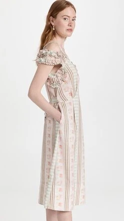 Simone Rocha Off Shoulder Sleeveless Midi Dress With Frill & Tie 10 Simone Rocha Off Shoulder Sleeveless Midi Dress With Frill & Tie -Agolde Store sroch301321c3c8 1645816979223 2 0. UX357 QL90