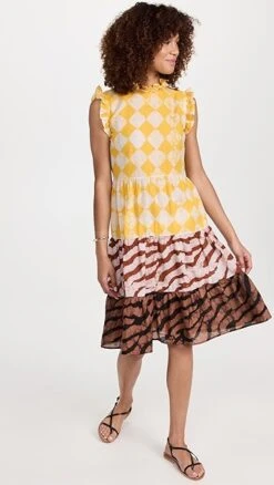 Studio 189 Cotton Voile Ruffle Sleeveless Dress -Agolde Store stdon300291fa9f 1683650636982 2 0. UX357 QL90