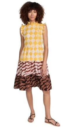 Studio 189 Cotton Voile Ruffle Sleeveless Dress -Agolde Store stdon300291fa9f 1683650637109 2 0. UX357 QL90