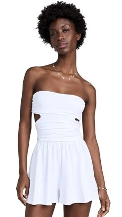 Susana Monaco Tube Cut Out Gathered Romper 14 Susana Monaco Tube Cut Out Gathered Romper -Agolde Store susan4097012244 1676414777036 2 0. UX357 QL90