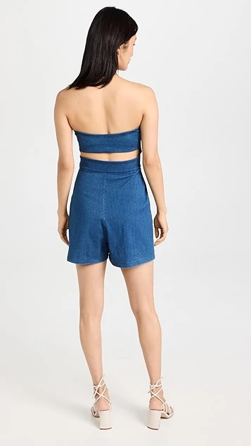 Susana Monaco Stretch Denim Romper 4 Susana Monaco Stretch Denim Romper - Image 2
