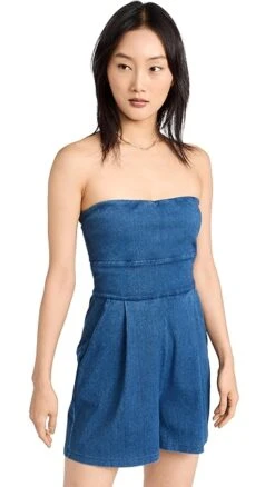 Susana Monaco Stretch Denim Romper 15 Susana Monaco Stretch Denim Romper -Agolde Store susan4097112451 1677088032919 2 0. UX357 QL90