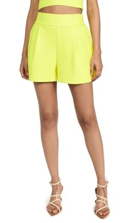 Susana Monaco Faux Leather Pleated Shorts -Agolde Store susan4098023646 1682956099006 2 0. UX357 QL90