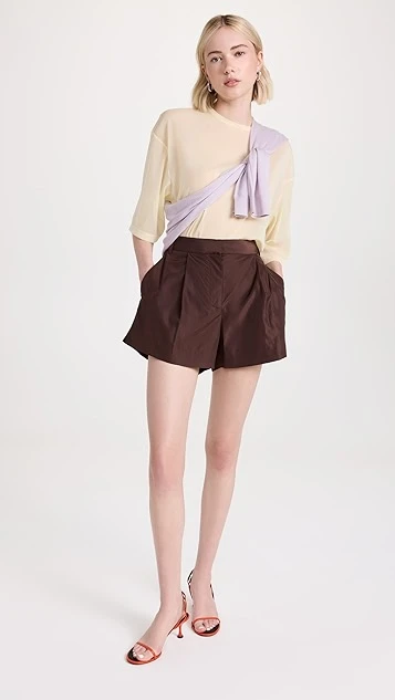 Tibi Italian Sporty Pleated Shorts 6 Tibi Italian Sporty Pleated Shorts - Image 4