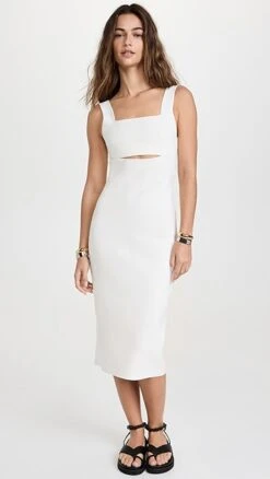 Victoria Beckham Fitted Midi Dress