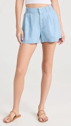 Z Supply Farah Chambray Shorts -Agolde Store zsupp3098434380 1683133209213 2 0. UX357 QL90